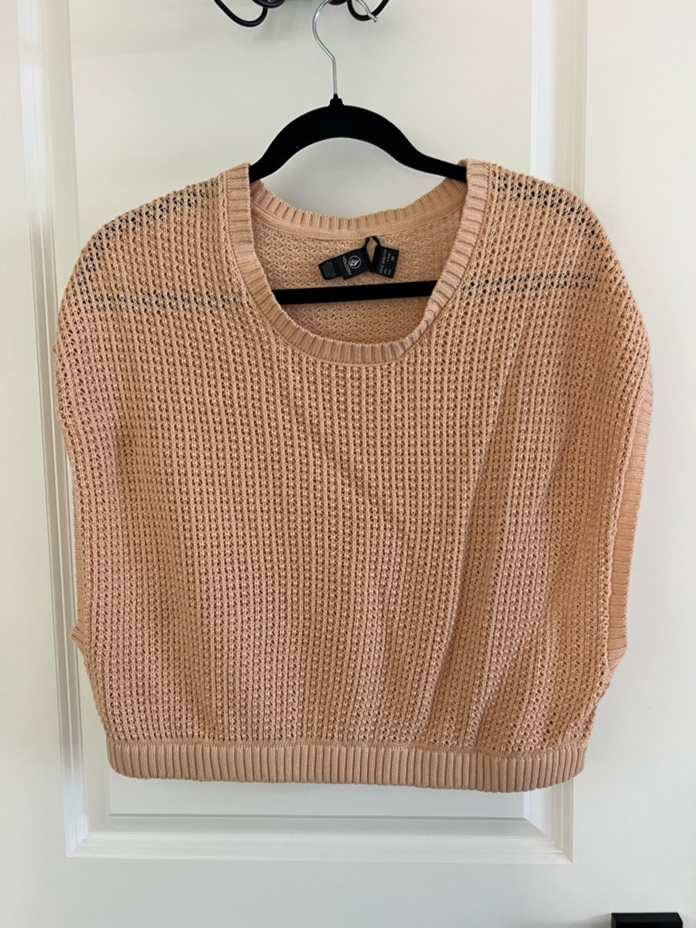 Volcom Women's Chunky Knit Sleeveless Sweater - Peach
